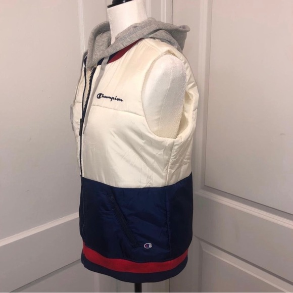 Champion hooded vest body warmer size M - Picture 2 of 4